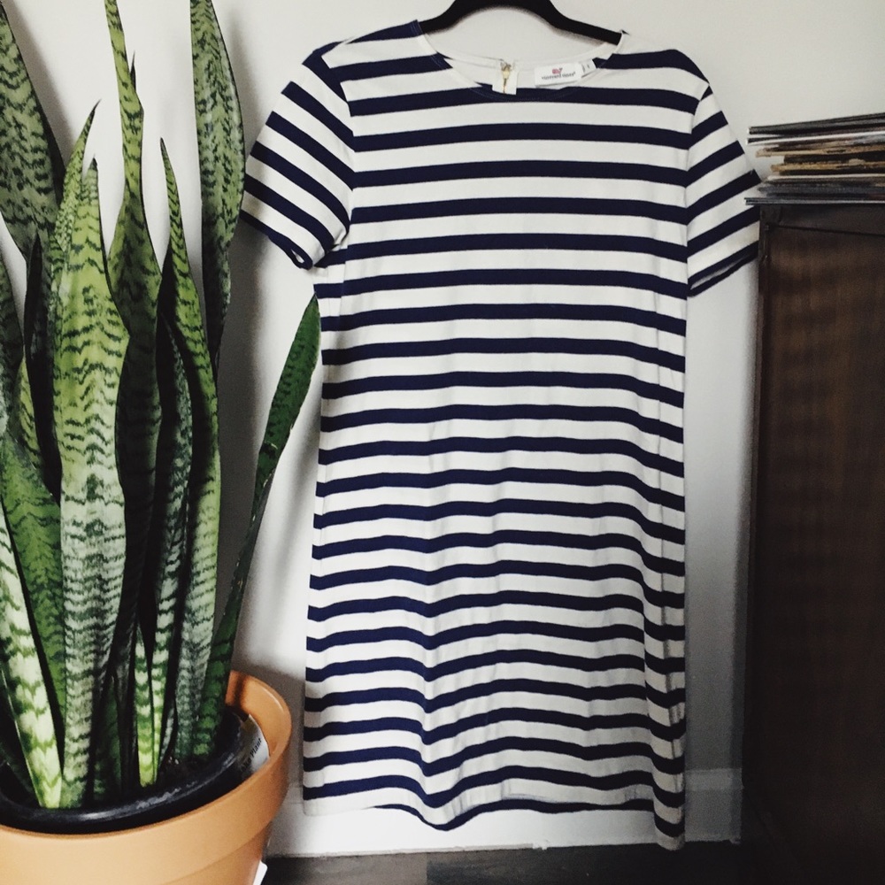 Vineyard Vines Striped Zip-Up Dress